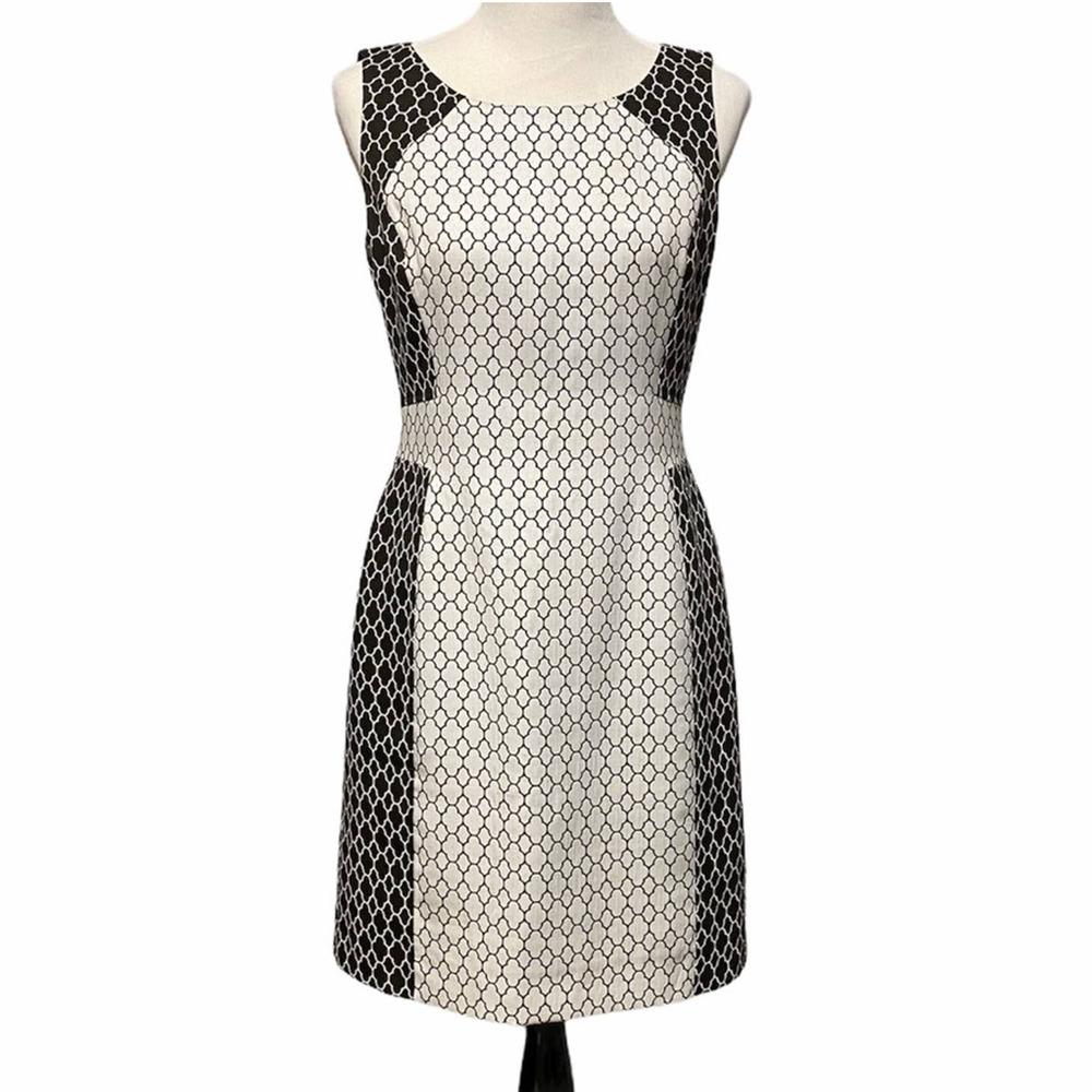 ANTONIO MELANI Black and White Sleeveless Dress